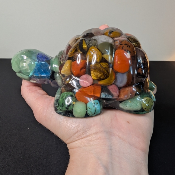 🎀 Handmade Gemstone Turtle - Picture 1 of 14